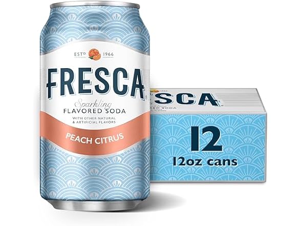 Fresca Peach Soda Soft Drink Fridge Pack