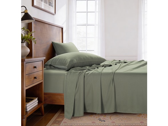 Kathy Ireland Lyocell & Linen Cotton 4PC Sheet Set