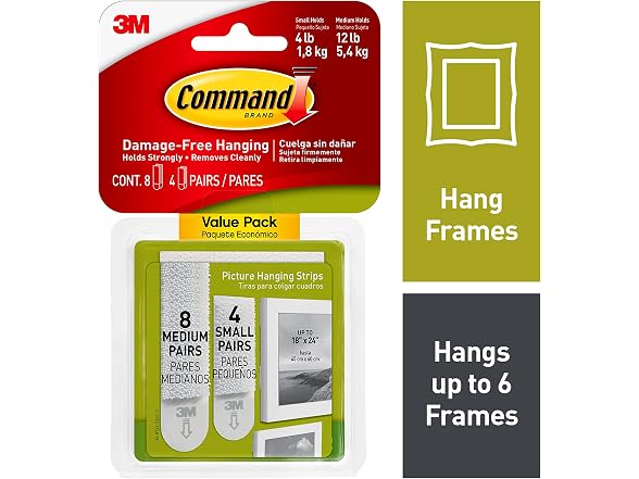 Command Command 4-packages of Small & Medium Pic