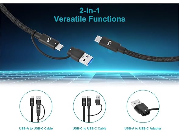 Monoprice USB4 20Gbps 240W 3ft2-Pack