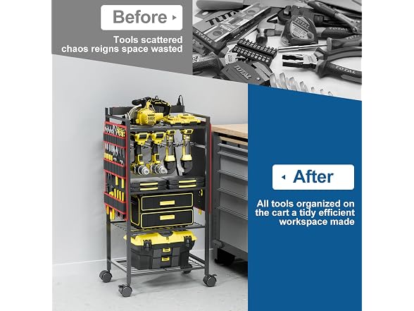 CFMASTER Tool Organizer Cart with Power