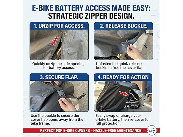 Bst Jyob Bike Cover with Side Zipper