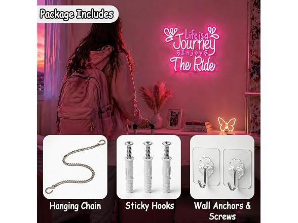 Whfobfe Positive Quote Neon Sign for Wall
