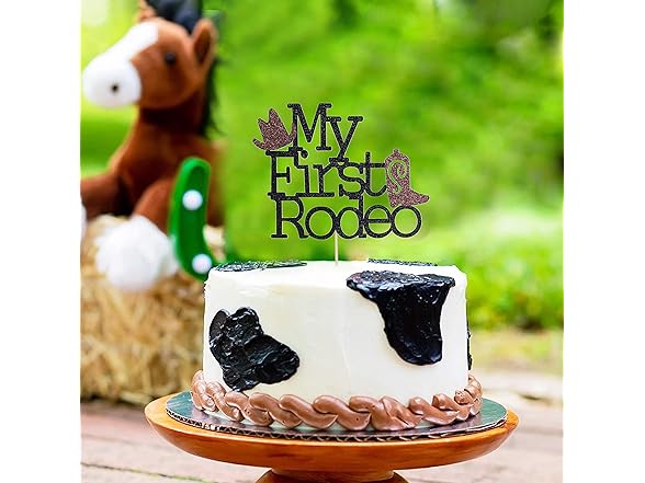 ZZDCMS My First Rodeo cake topper 