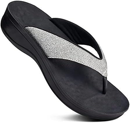 Aerothotic Sparkle Original Platform Women's Shoes Silver Size 6