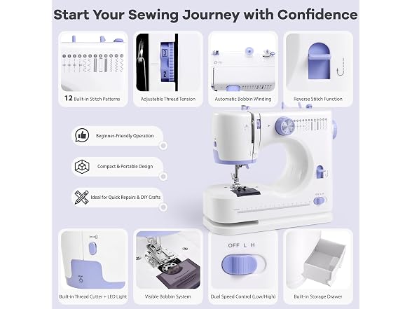 Beginner-Friendly Mini Sewing Machine
