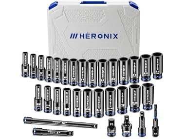 $29.99, Was $49.99, 40% Off! HERONIX 2Pc 1/2" Drive Impact Socket Set dealfomo