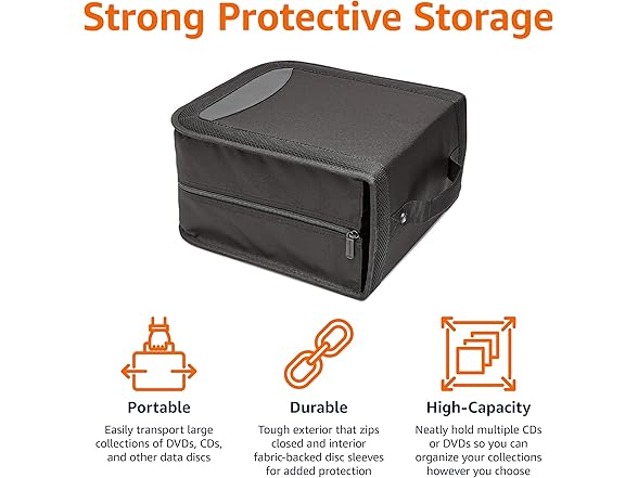 AmazonBasics CD/DVD Binder 400ct Black