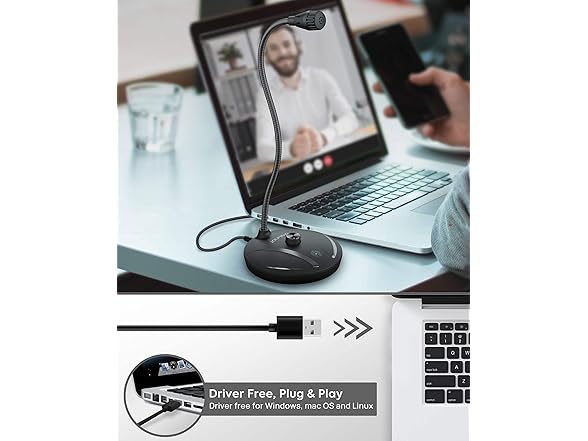 JOUNIVO USB Streaming Microphone