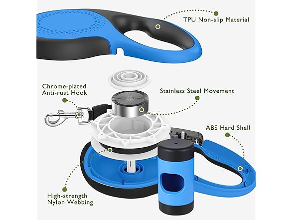 LMVVC Retractable Dog Leash 16Ft