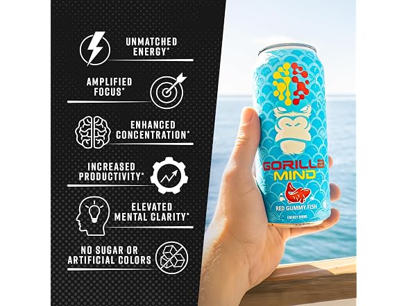 Gorilla Mind Red Energy Drink