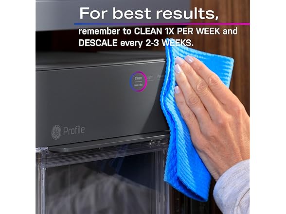 GE Profile Opal 2.0 Countertop Nugget Ice Maker Black Stainless Steel