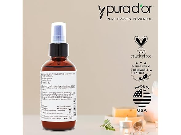 PURA D'OR 3.3 Oz Advanced Peptide Serum