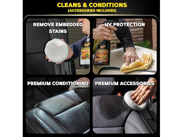 Meguiar's Leather Care Kit - Premium Car Cleaner