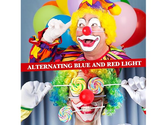 TOYANDONA 5Pcs Light Up Clown Noses (4.5*3.5cm)