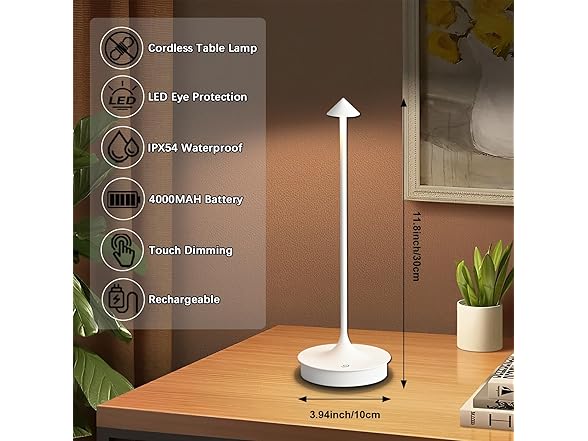 Cordless Table Lamp Rechargeable LED