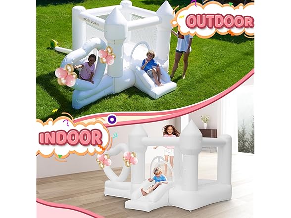 White Inflatable Bounce House