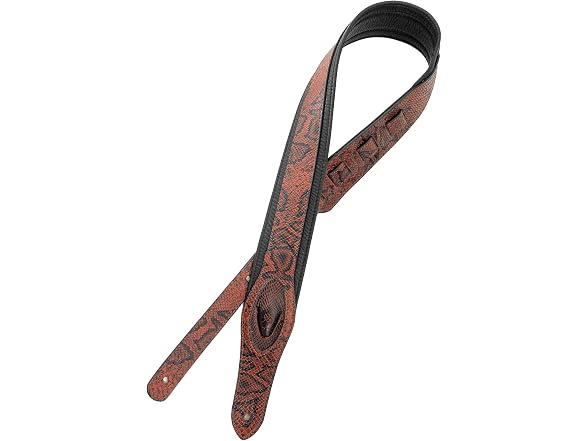 Walker & Williams Copperhead Pattern Padded Guitar Strap