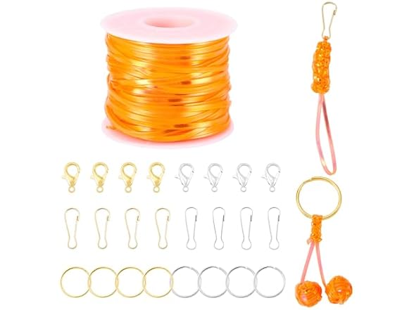 FASHEWELRY 27.34 Yards Lanyard String Flat