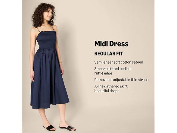Amazon Essentials Women Regular-fit Smocked Dress