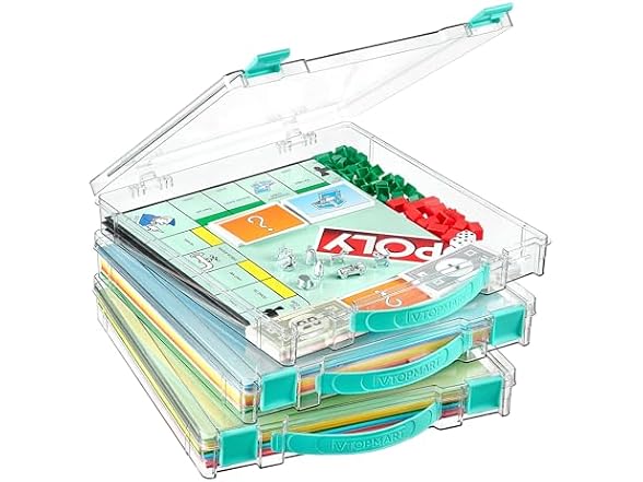 Vtopmart 3 Pack Board Game Storage Containers