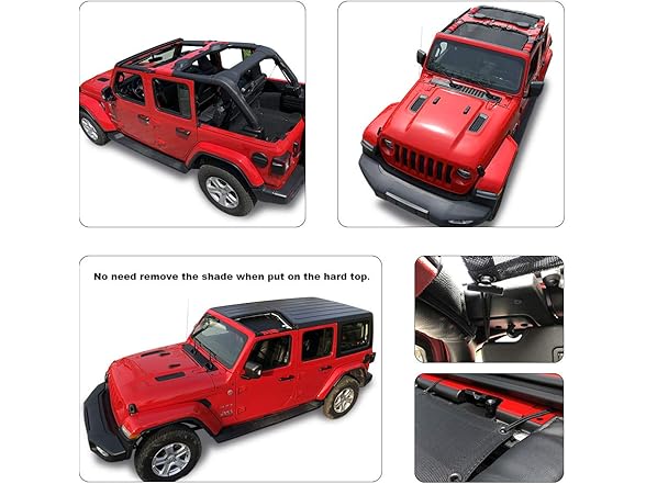 Shadeidea Sun Shade Top for Jeep Wrangler