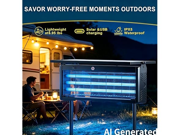 Murutoi 18W Solar Bug Zapper Outdoor