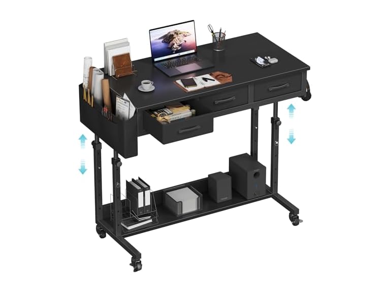 WINAZ Rolling Standing Desk Adjustable