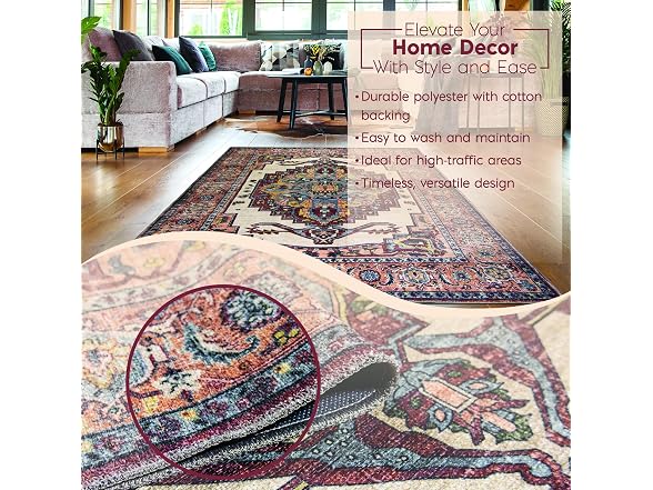 L'Baiet Jessie Brick Red 4x6 Scatter Rug