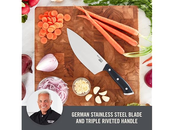 Zakarian by Dash 7" German Steel Rocking Chef Knife