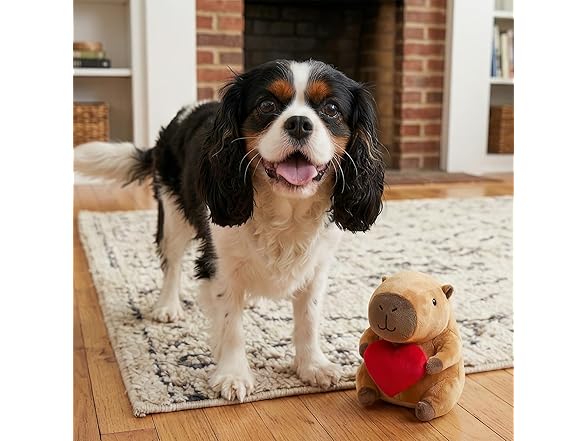 SPOT Capybara with Heart Plush Dog Toy
