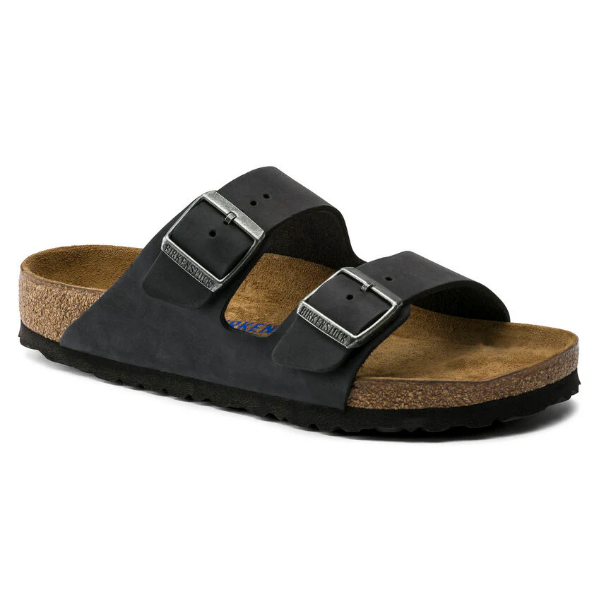 Birkenstock Unisex Arizona Soft Foot Bed Oiled Leather Sandals - Gallery 17