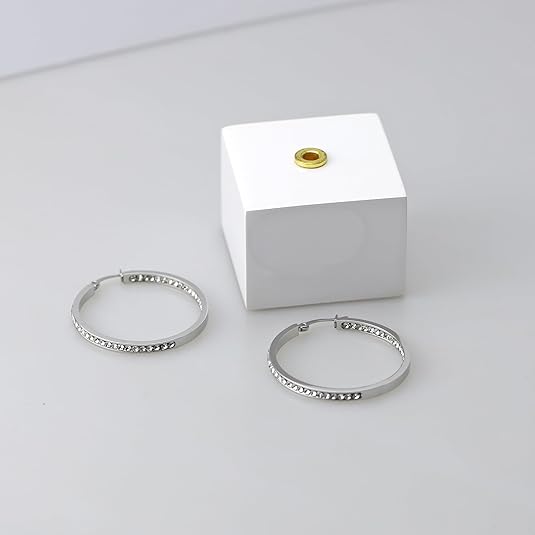 Womens 40mm Hoop Earrings - Gallery 12