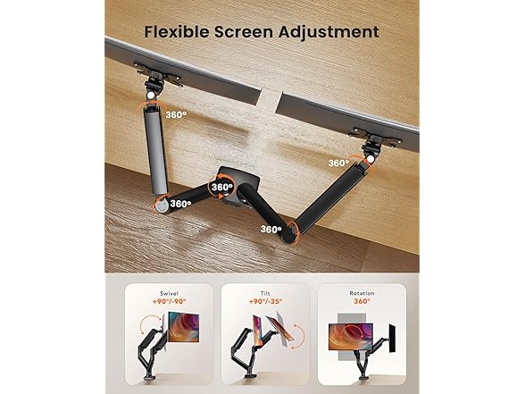 ErGear Dual Monitor Stand up to 32 inches Screen