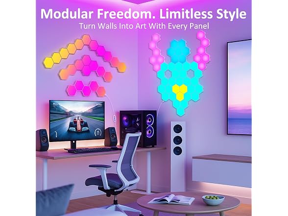 MeRGBWLife 12 Pack Hexagon LED Wall