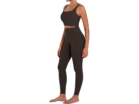 Sunzel Womens Leggings 25in M Brown