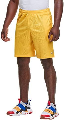 Champion mens 9" Mesh Short, C Logo Short, Team Gold, Large US