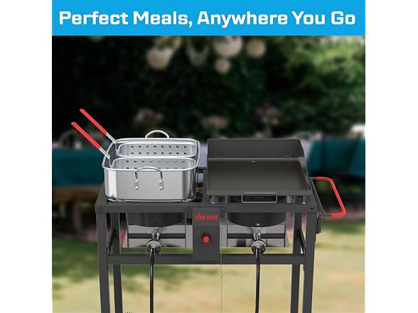 FIRERIOT Deep Fryer Portable Griddle Combo