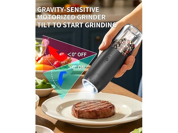 CIRCLE JOY Gravity Electric Salt and Pepper Set 