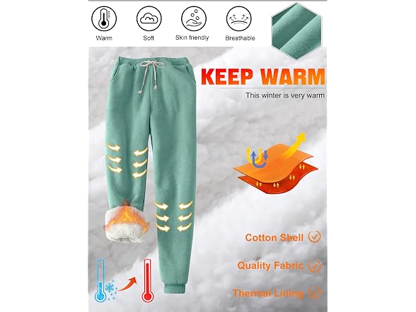 Pehmea Girls (M) Sherpa Lined Sweatpants Winter