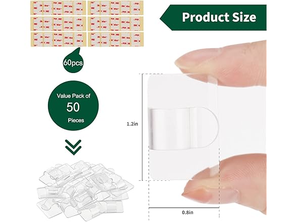 Brightown Clear Light Clips - 50 Count