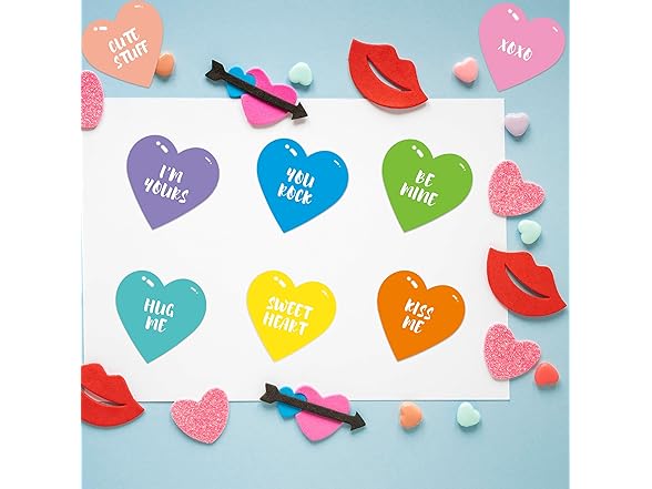 qifeifan 500 PCS Heart Stickers for Kids