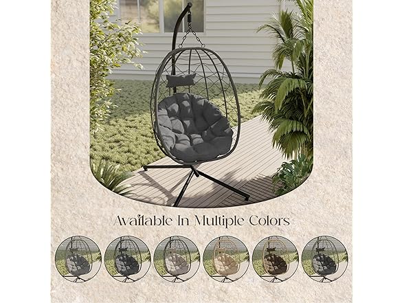 Leisuremod Summit Egg Swing Chair