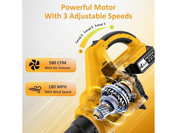 PILENTO Lightweight 20V Cordless Leaf Blower