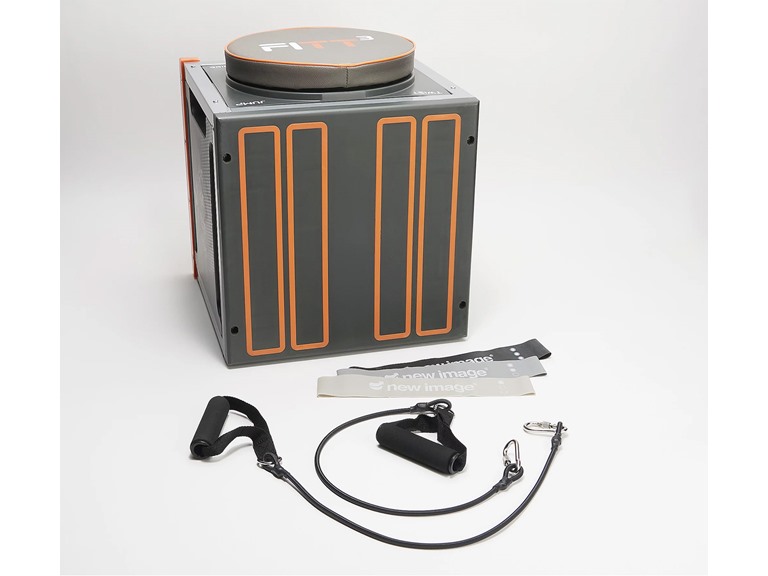 FITT Cube Total Body Workout, High Intensity Interval Training Machine Machine with 2 Cords & 3 Bands