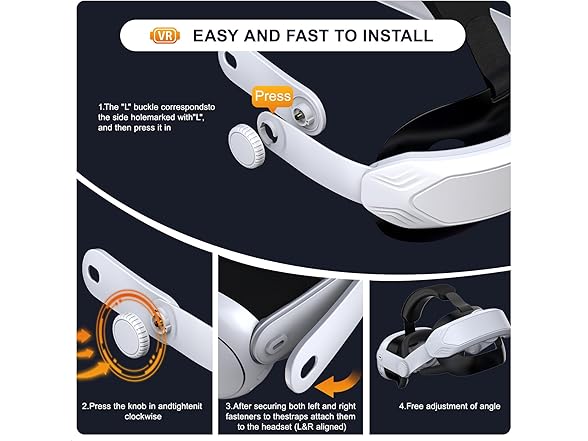 VZNEK Elite Comfort Head Strap for Meta Quest 3S/Quest 3/Quest 2 - Gallery 2