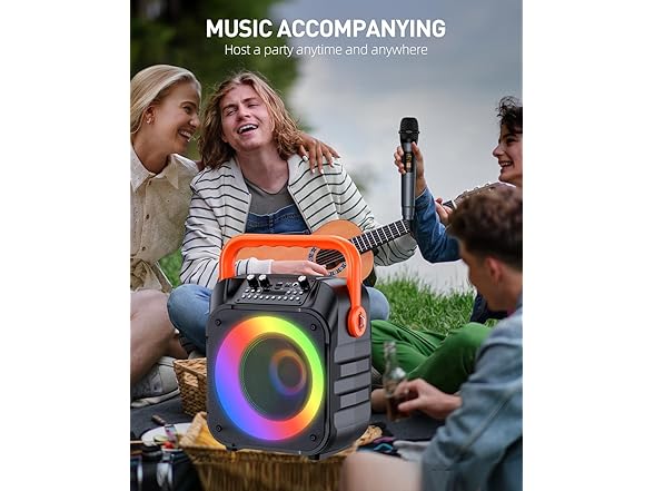 Karaoke Machine with 2 Wireless Mics