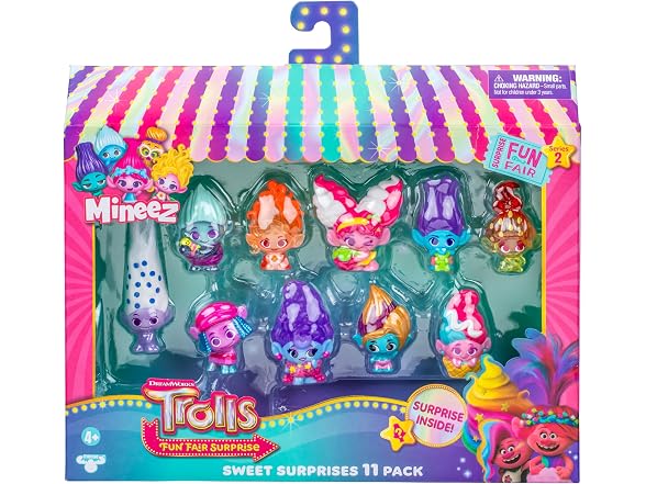 Trolls DreamWorks Fun Fair Surprise Mineez - 1.5 Inch Collectible Figures