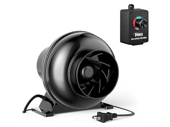 iPower 4 Inch 195 CFM Inline Ventilation Fan