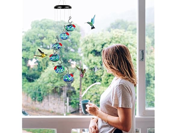 Headak Life W0092 Wind Chimes hummingbird feeders 6 balls